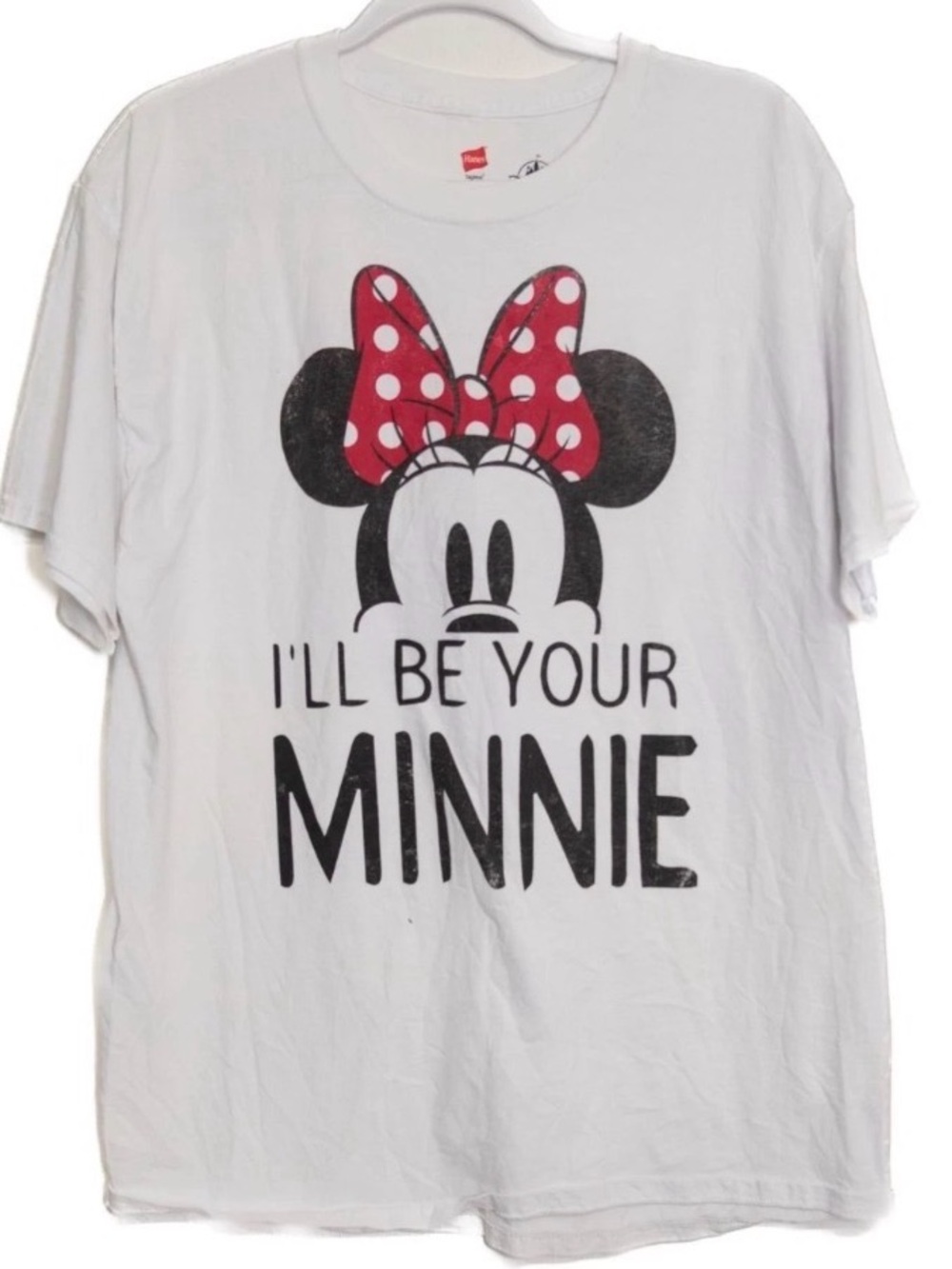 Disney Parks Authentic "I'll Be Your Minnie" Graphic T-Shirt White Crewneck 2XL